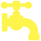 Yellow faucet icon